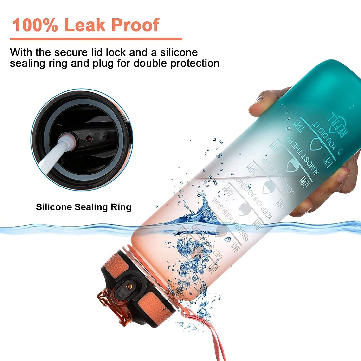 0325 Motivational Water Bottle with Straw & Time Marker, BPA-Free Tritan Portable Gym Water Bottle, Leakproof Reusable, Special Design for Your Sports Activity, Hiking, Camping DeoDap 0325 Motivational Water Bottle with Straw & Time Marker, BPA-Free Tritan Portable Gym Water Bottle, Leakproof Reusable, Special Design for Your Sports Activity, Hiking, Camping DeoDap